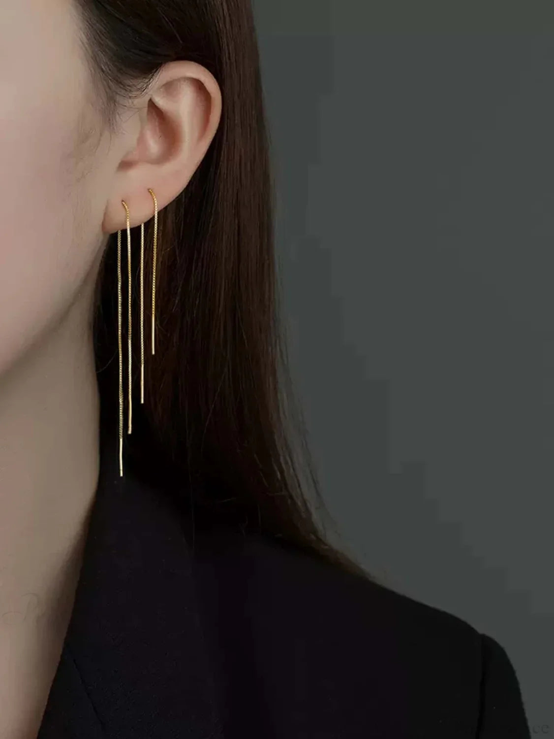 Minimalist Threader Earrings image 9