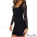 Miss Me In Charming Mesh Mini Dress image 5