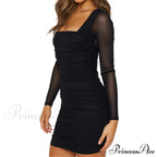 Miss Me In Charming Mesh Mini Dress image 5