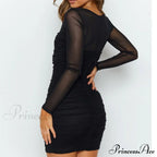 Miss Me In Charming Mesh Mini Dress image 4
