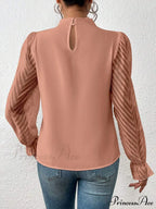 Mock Flounce Blouse Sheer with Arm Neck image 12