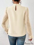 Mock Flounce Blouse Sheer with Arm Neck image 10