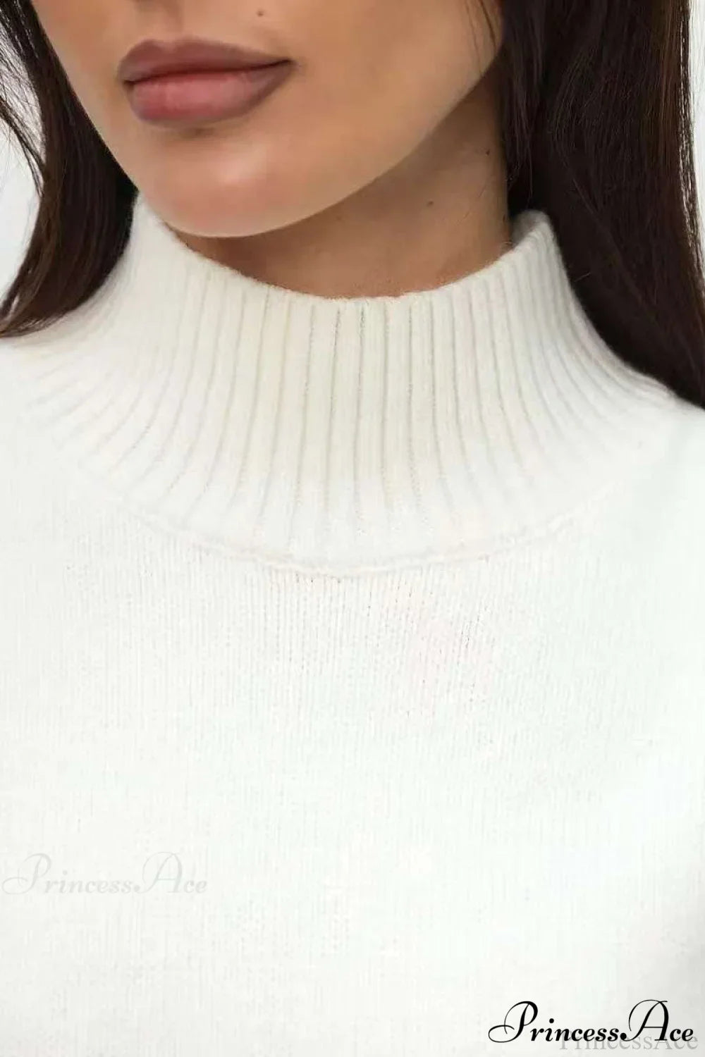 Mock Neck Bell-Sleeve Loose Short Sweater image 10