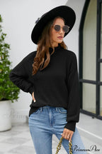 Mock with Dropped and Neck Sweater Arm Long Shoulder image 5