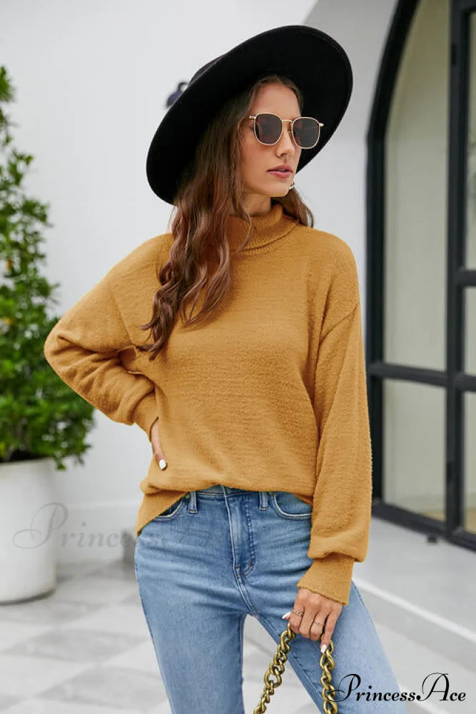 Mock with Dropped and Neck Sweater Arm Long Shoulder image 9