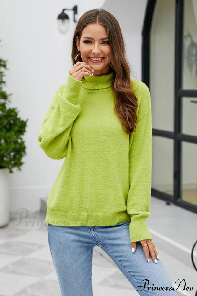 Mock with Dropped and Neck Sweater Arm Long Shoulder image 3
