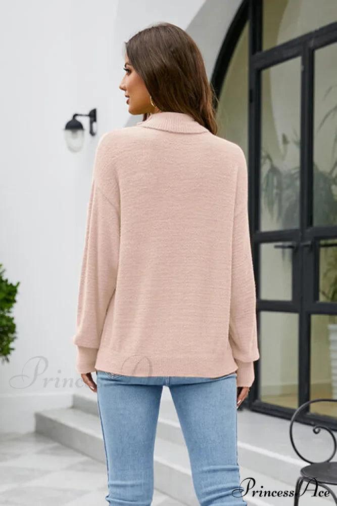Mock with Dropped and Neck Sweater Arm Long Shoulder image 13