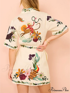 Modern Sophisticated Feel Satin Graceful Unique Print Mini Dress image 3