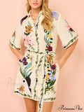 Modern Sophisticated Feel Satin Graceful Unique Print Mini Dress image 1