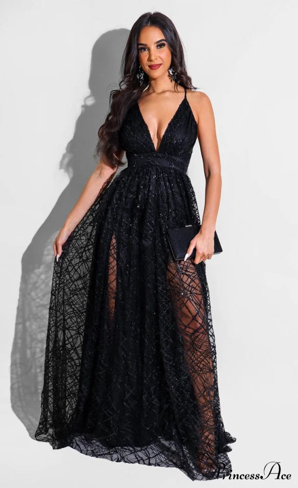 Morgan Formal Stylish Flocked Velvet Dress image 1