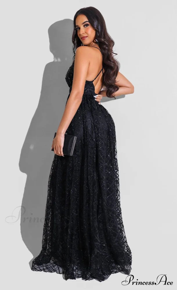 Morgan Formal Stylish Flocked Velvet Dress image 2