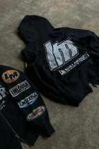 Motorcycle Style Graphic Hoodie image 2