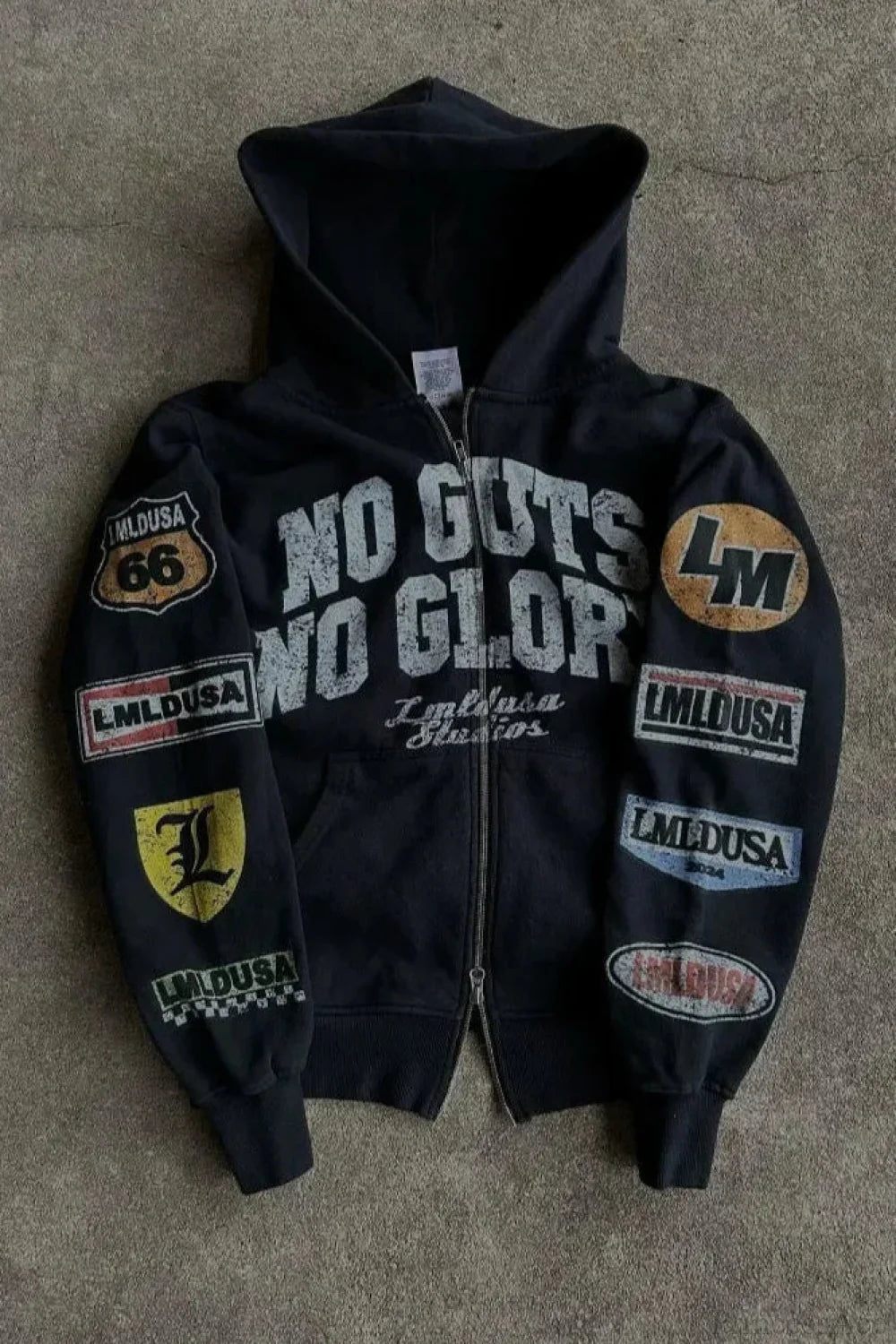 Motorcycle Style Graphic Hoodie image 1