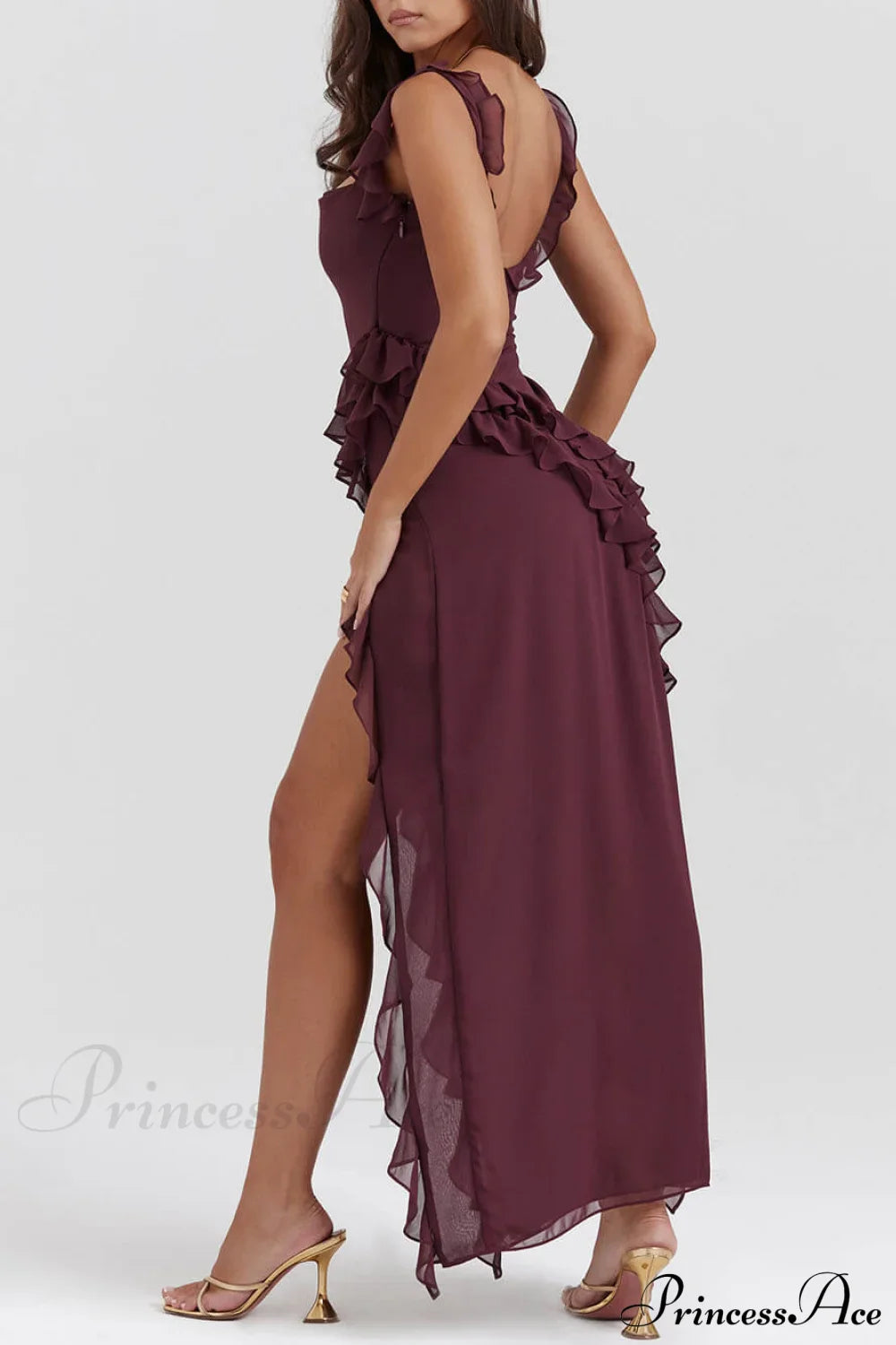 Mulberry Ruffle Maxi Dress image 6