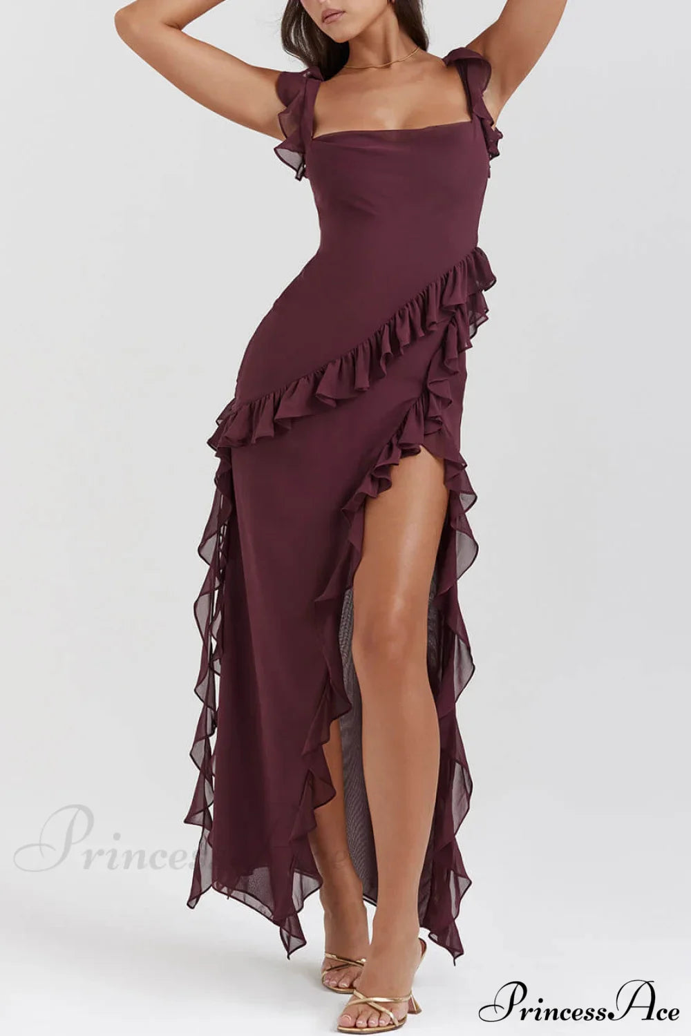 Mulberry Ruffle Maxi Dress image 5