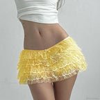 Multi-Layer Lace A-Line Skirt image 11