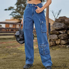 Multi Pocket Cargo Pantalones Jeans image 1