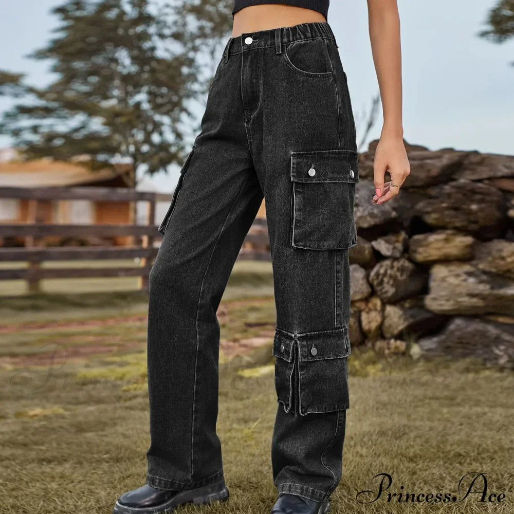 Multi Pocket Cargo Pantalones Jeans image 2