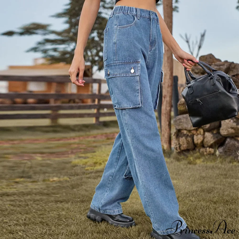 Multi Pocket Cargo Pantalones Jeans image 4