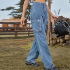 Multi Pocket Cargo Pantalones Jeans image 4
