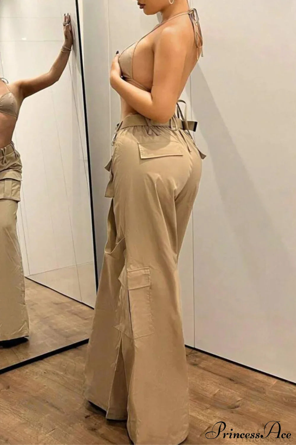 Multi-Pocket Mid-Rise Straight-Leg Cargo Pants image 4