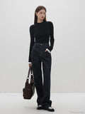 Multiple Colors Half Turtleneck Slim Knitted Sweater image 5