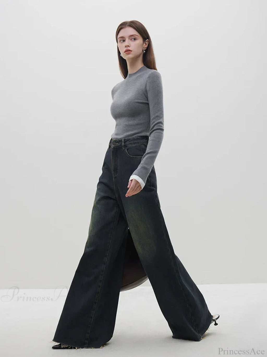 Multiple Colors Half Turtleneck Slim Knitted Sweater image 6