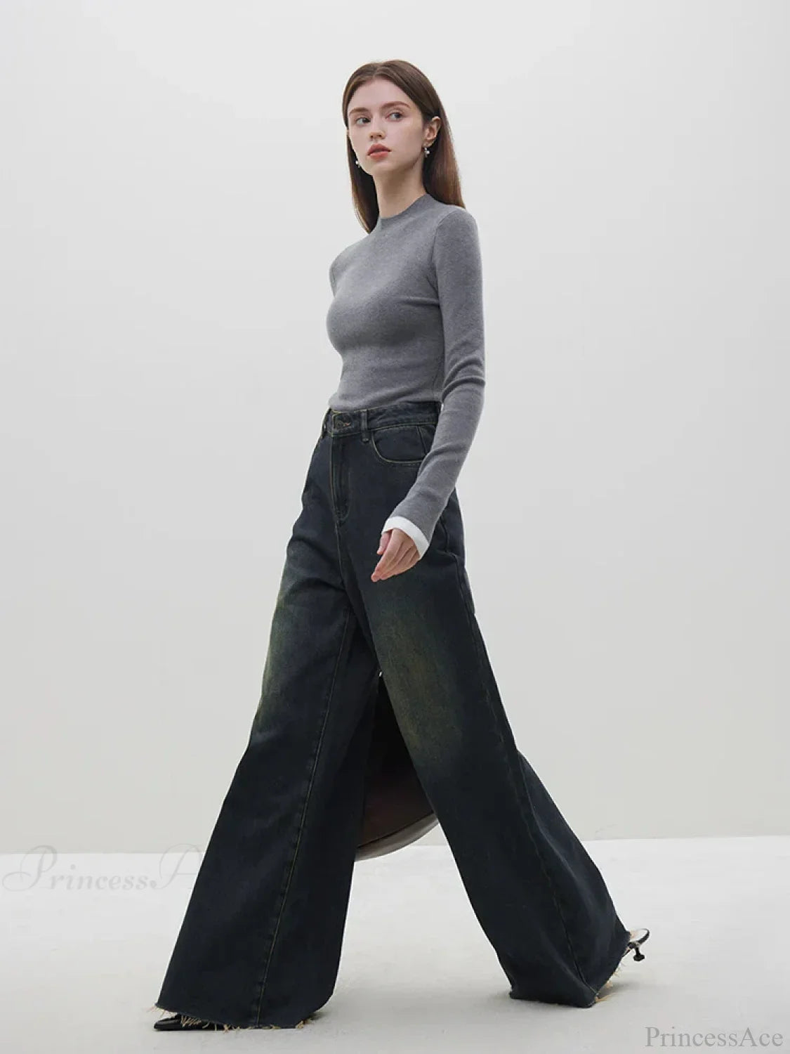 Multiple Colors Half Turtleneck Slim Knitted Sweater image 6