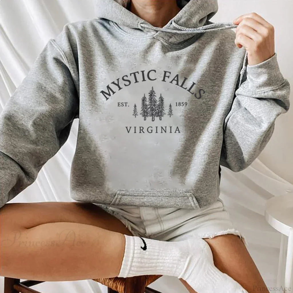 Mystic Falls Virginia Salvatores Vampire Fan Unisex Long Sleeve Hoodie image 5