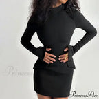 Navy Sleeve Bodycon Birthday Mini Dress image 7