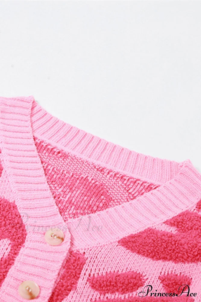 Neck Crop Jacquard V Sweater image 5
