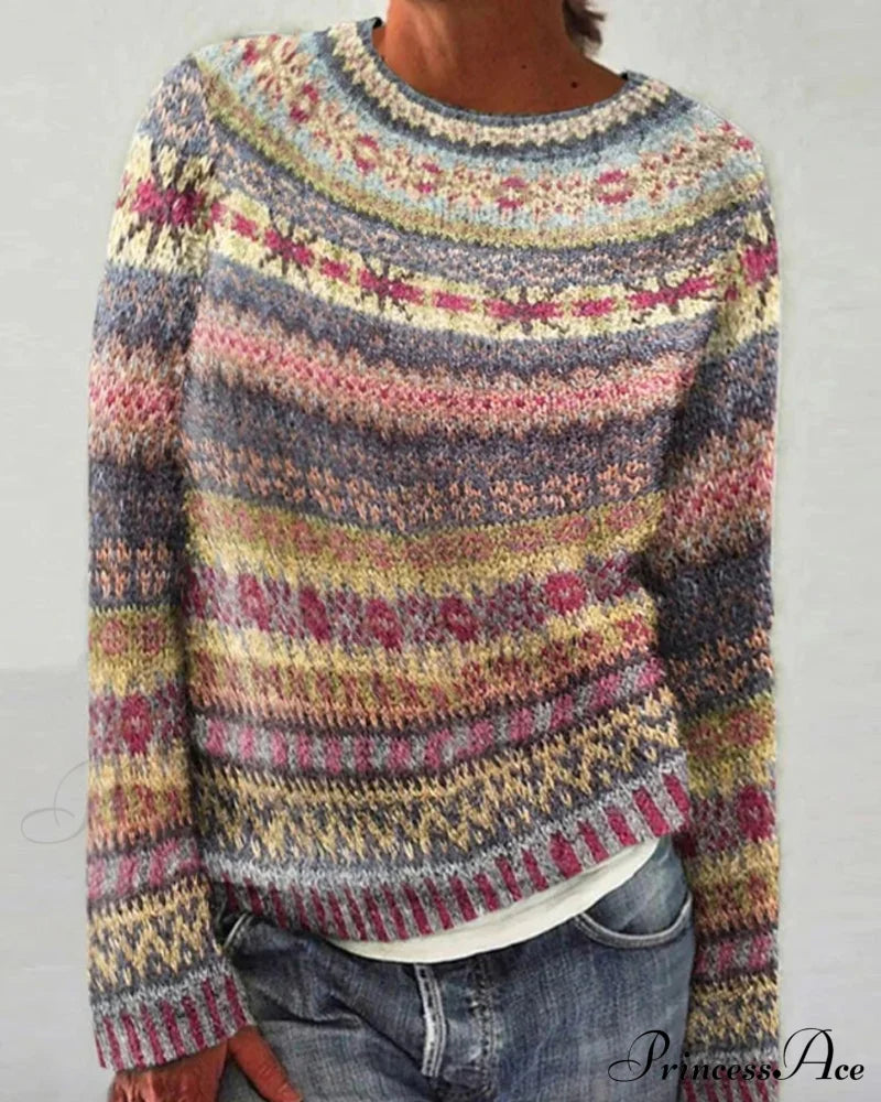 Neck in Vibrant Round Sweater Colors image 1