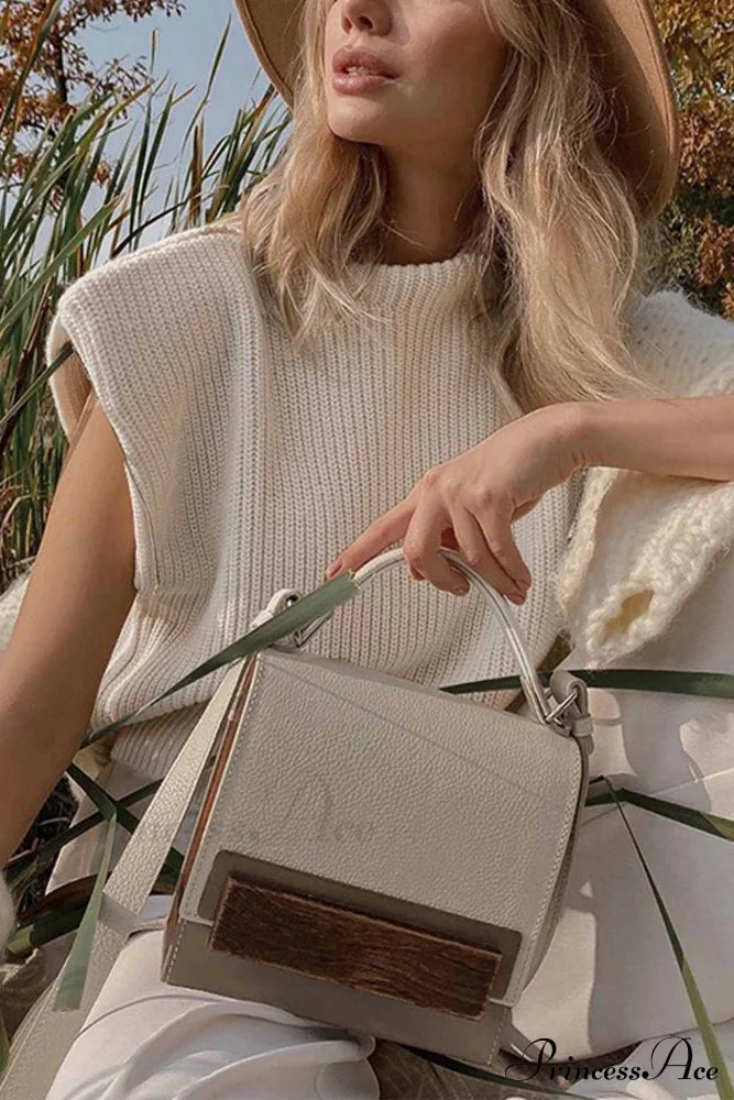 Neck Mock Sleeveless Sweater image 1