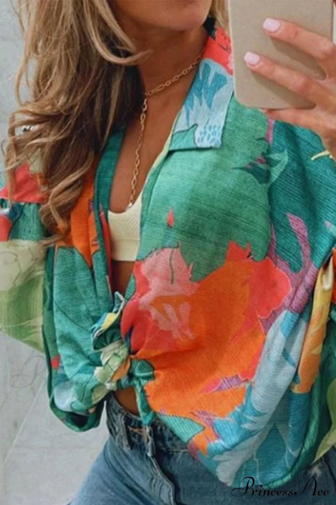 Neckline Blouses 4 in Patchwork Colors image 8