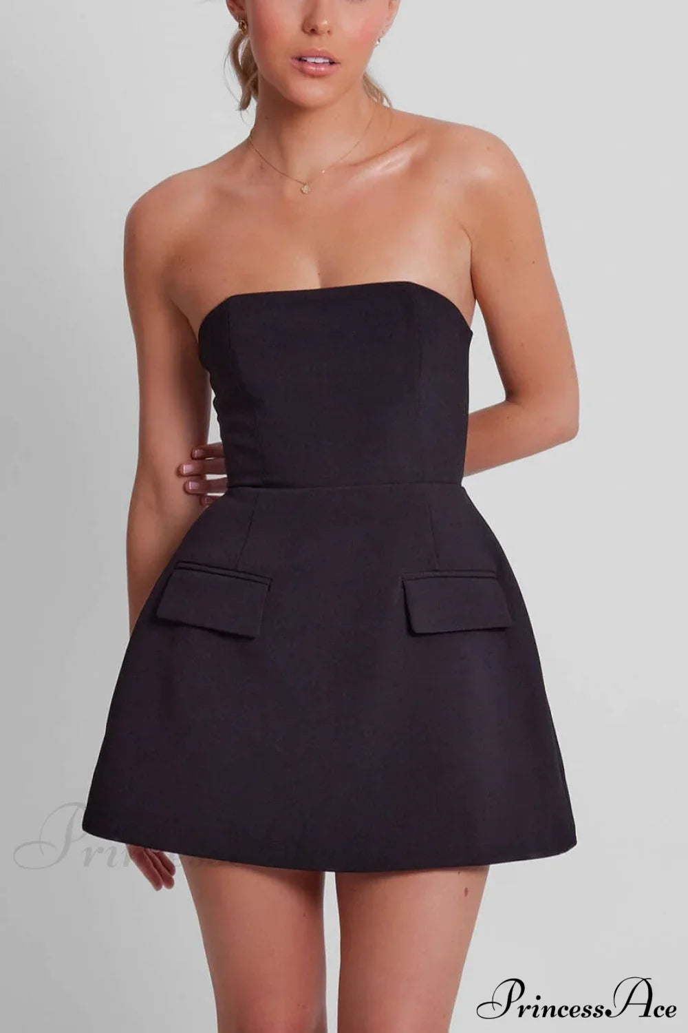 Neckline Ultimate Stylish Strapless Dress image 4