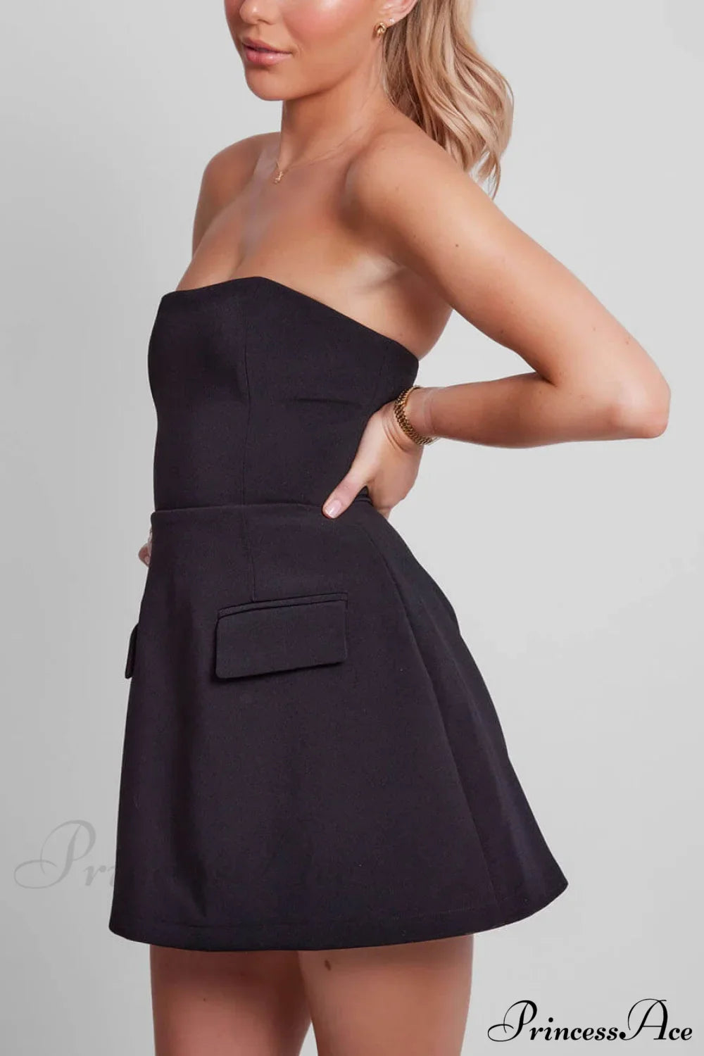 Neckline Ultimate Stylish Strapless Dress image 5