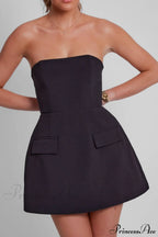 Neckline Ultimate Stylish Strapless Dress image 6