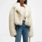 Neo Mint Gradient Cropped Fluffy Coat image 3