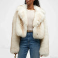 Neo Mint Gradient Cropped Fluffy Coat image 5