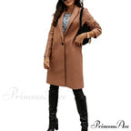 New Arrival Casual Pocket Lapel Overcoat image 7
