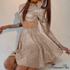 New Femme Sexy hiny Bright Fluffy Dress image 4