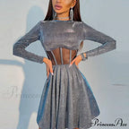 New Femme Sexy hiny Bright Fluffy Dress image 2