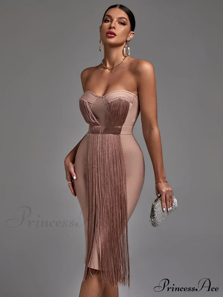 New Women Green Bandage Dress image 9
