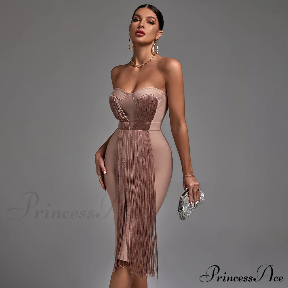 New Women Green Bandage Dress image 2