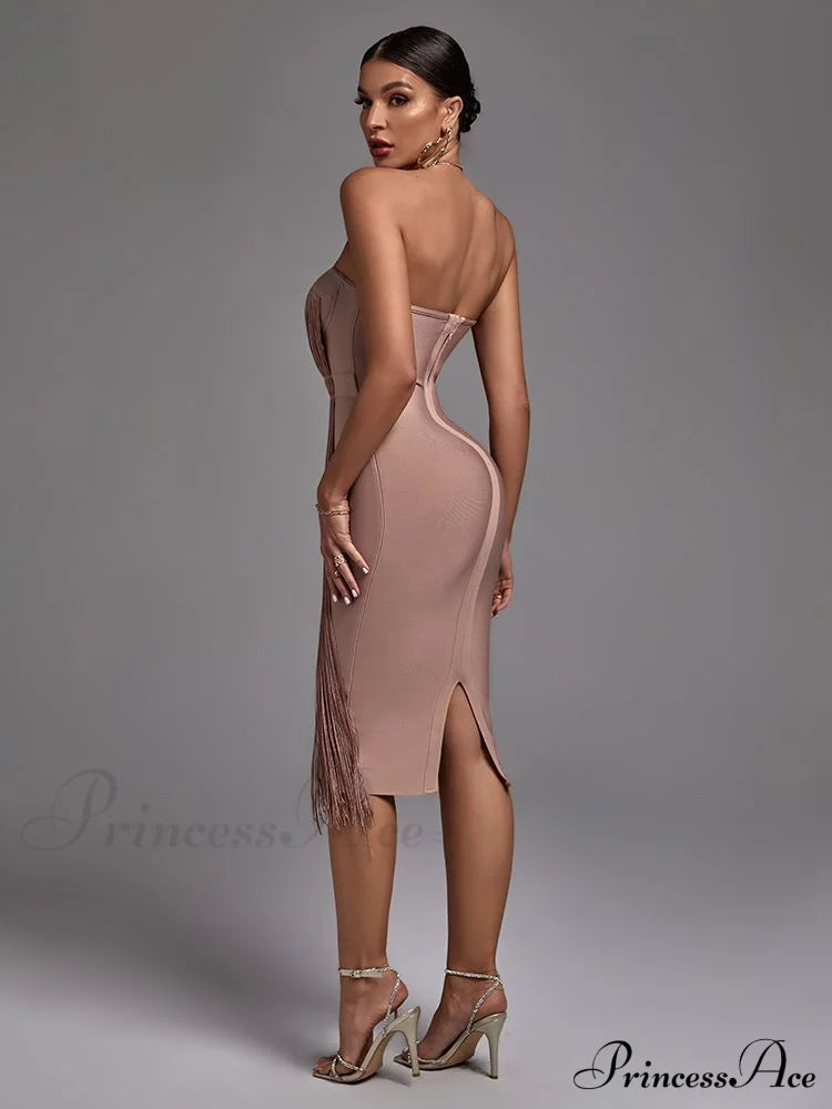 New Women Green Bandage Dress image 4
