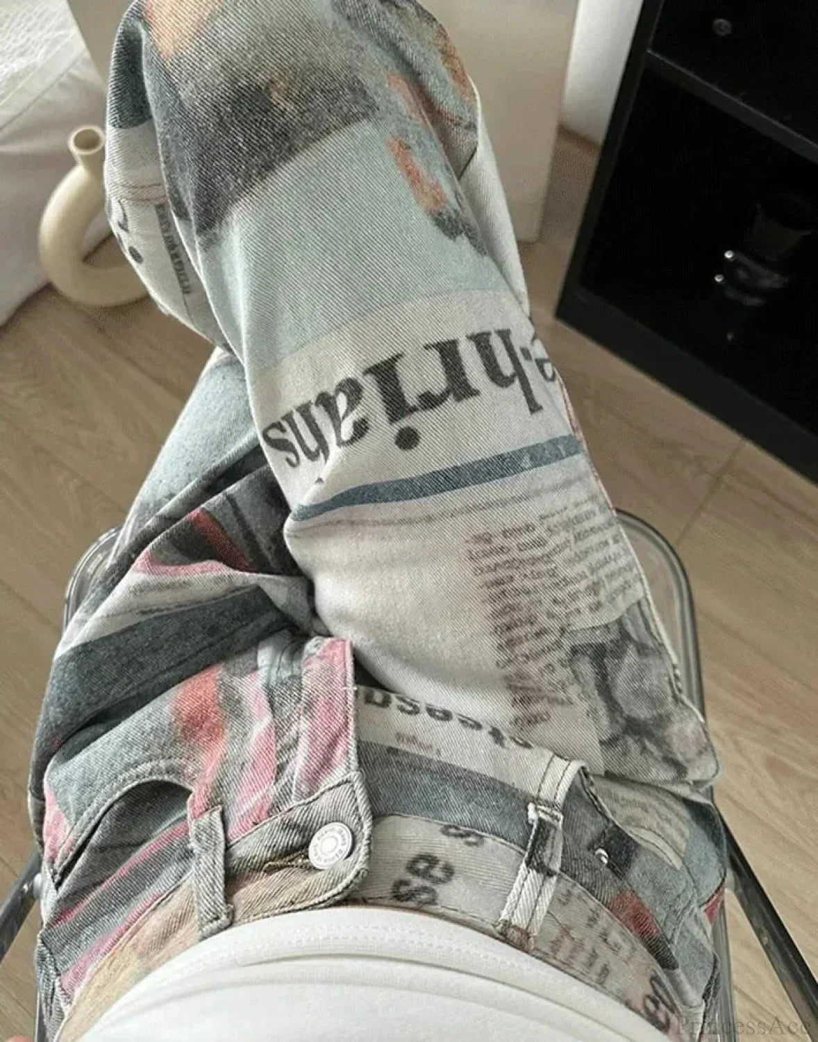 Newspaper Gothic Grunge Baggy Trouser image 1