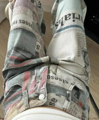 Newspaper Gothic Grunge Baggy Trouser image 2