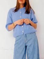 O-Neck Button-Up Slim Streetwear Knit Cardigan image 4