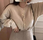 O-neck Long Sleeve Casual Cardigan image 3