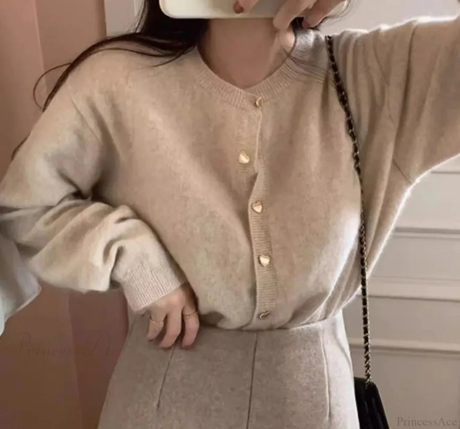 O-neck Long Sleeve Casual Cardigan image 3